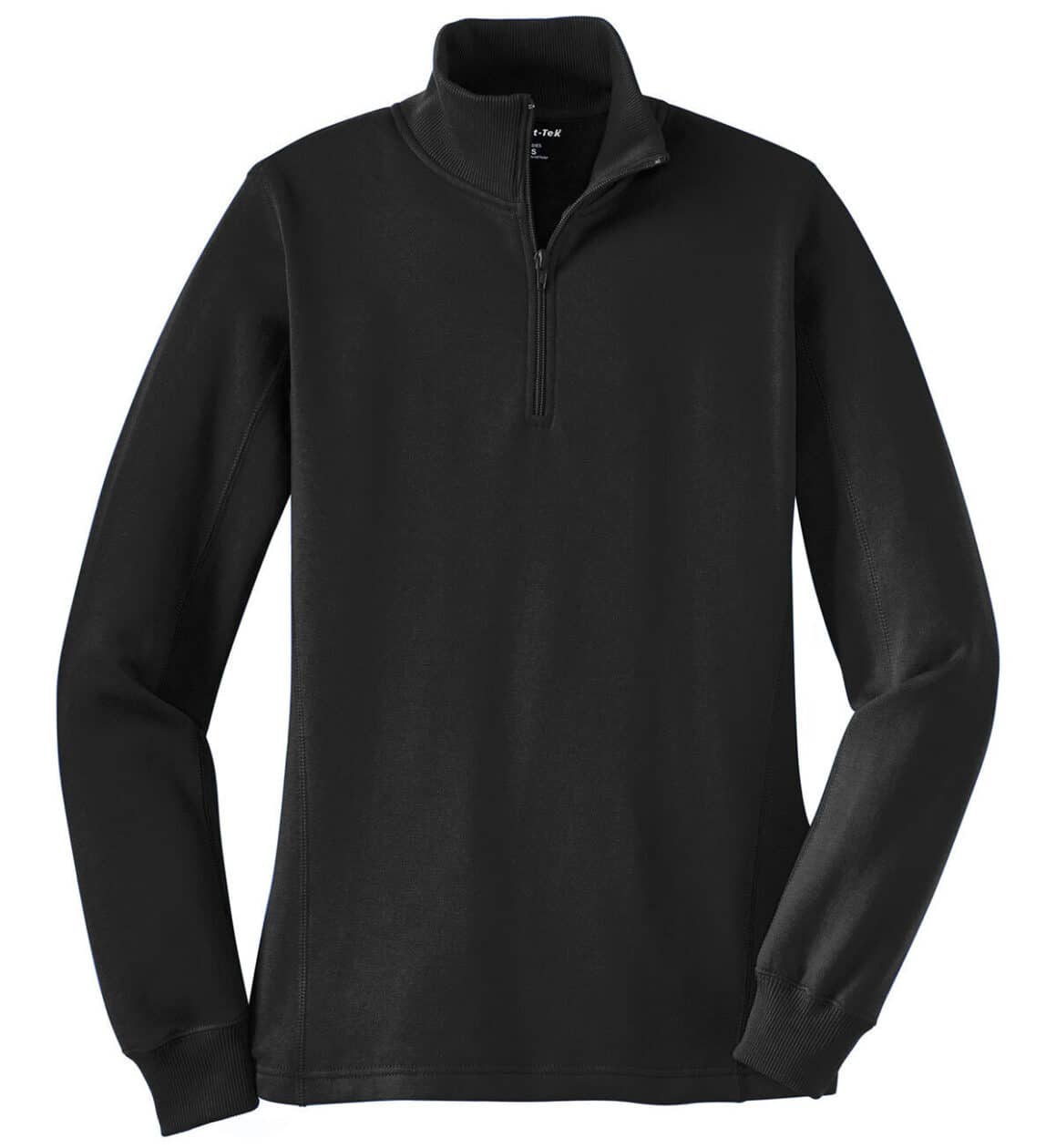 Women's Quarter Zip Sweatshirt - Black