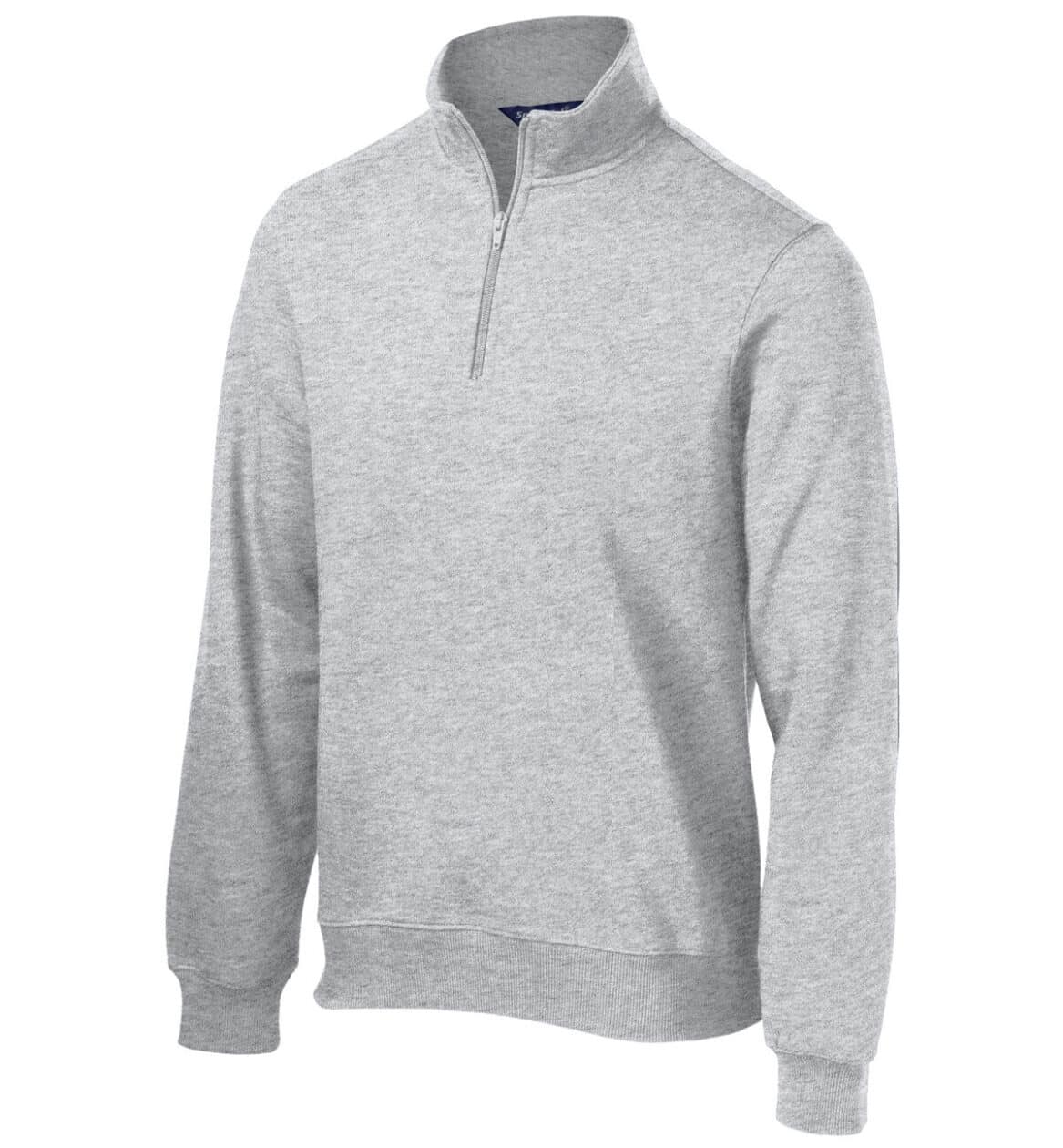 Men's Quarter Zip Sweatshirt - Heather Grey