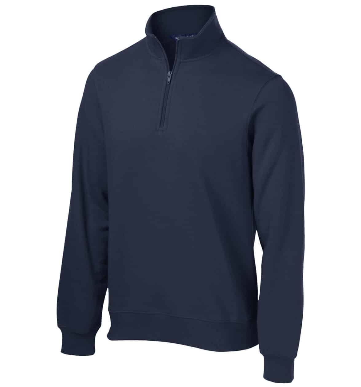 Men's Quarter Zip Sweatshirt - Navy