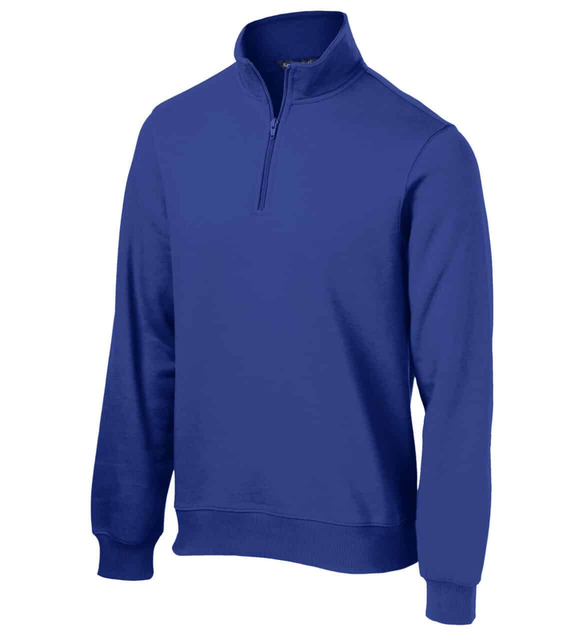 Men's Quarter Zip Sweatshirt - Royal