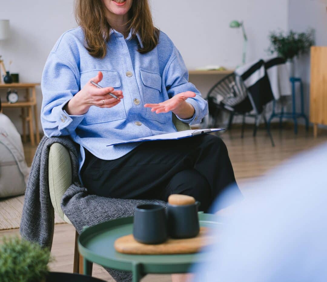therapist with clipboard